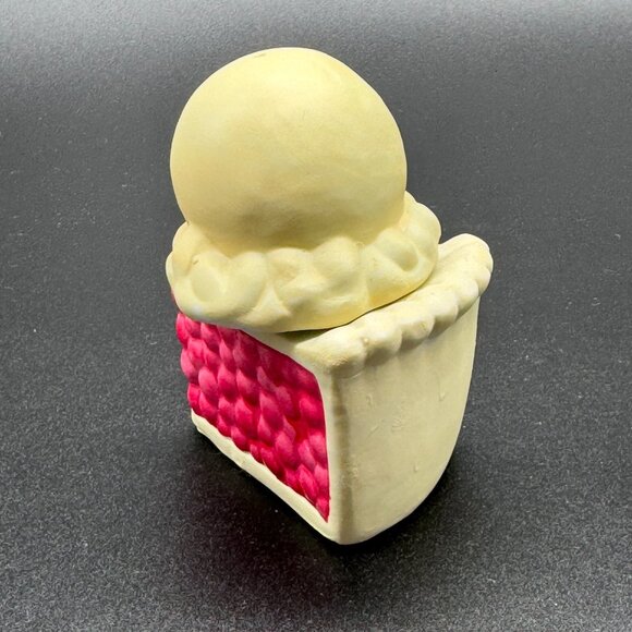 Vintage Bisque Salt and Pepper Shakers Cherry Pie Slice and Ice Cream - Picture 2 of 6